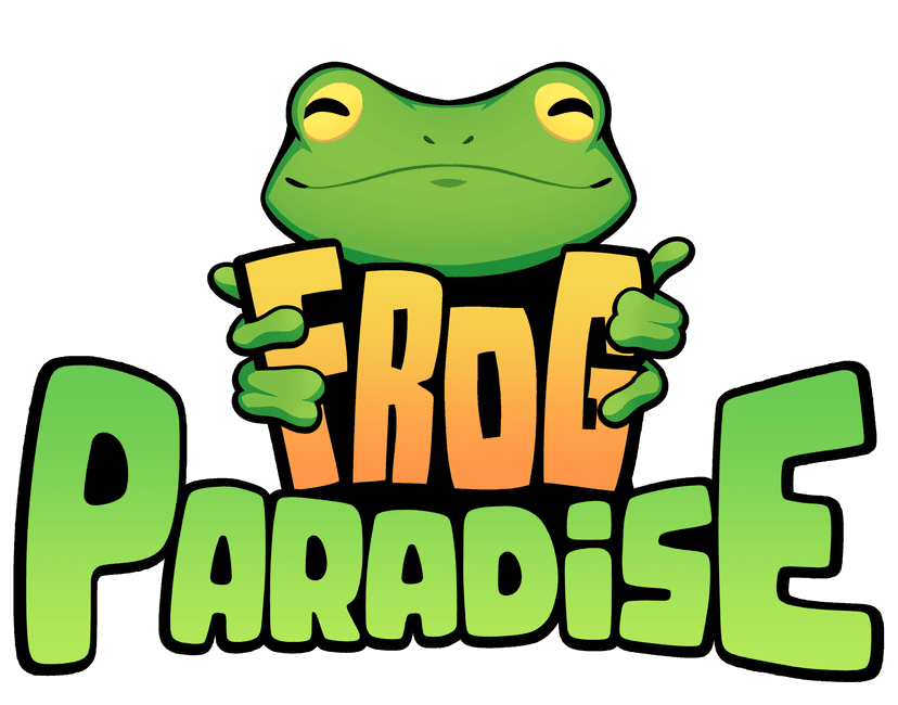 frog paradise logo black outline