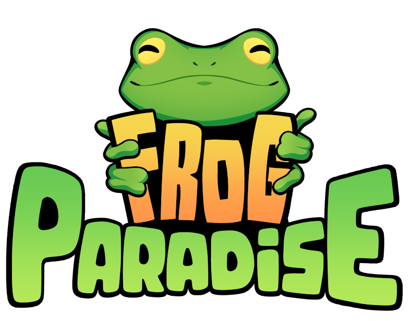 frog paradise logo black outline